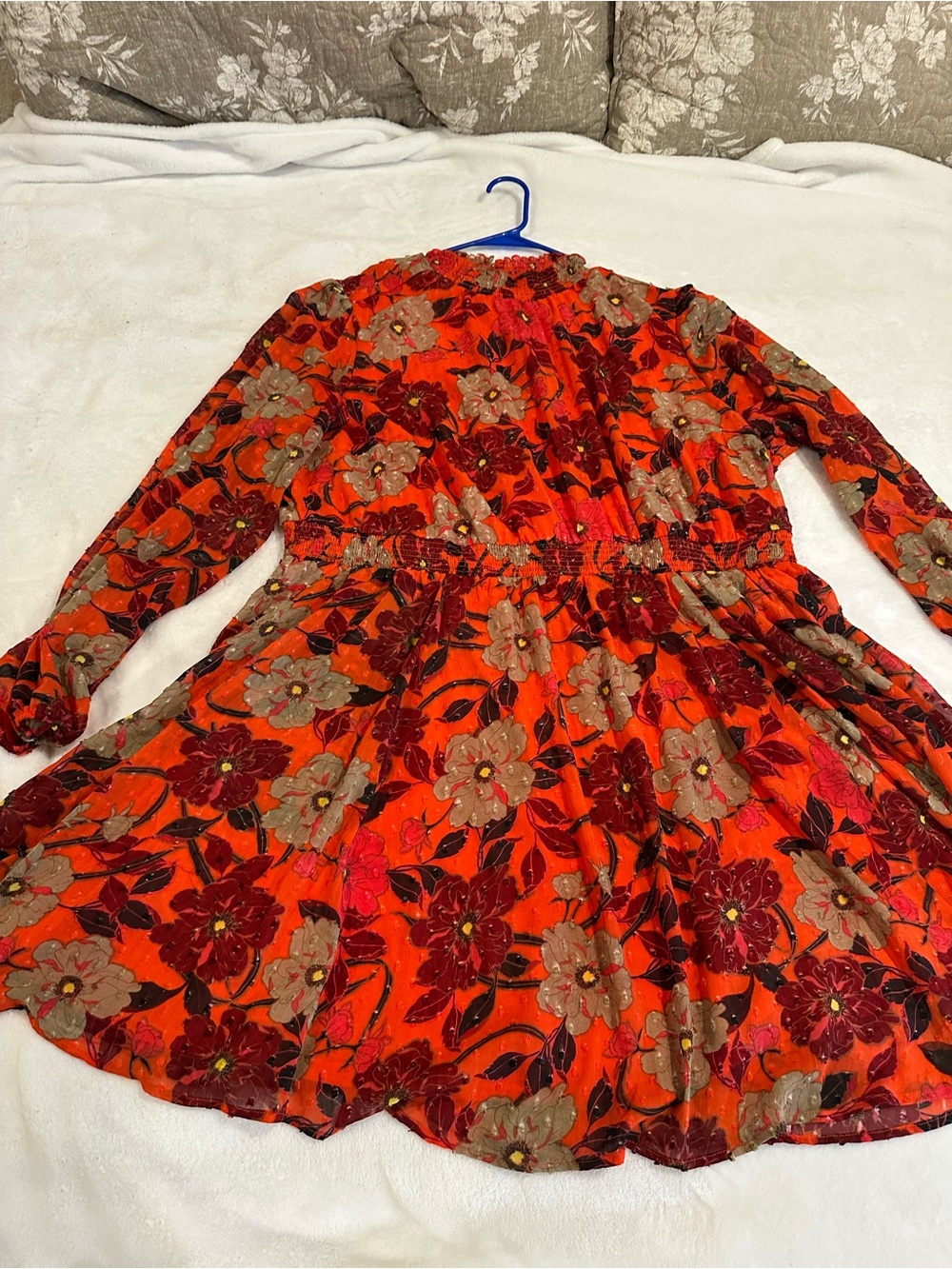 torrid Orange Floral Long-Sleeve Dress